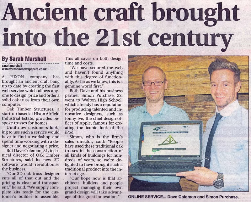 Staffordshire Newsletter article: Ancient craft brought into the 21st century