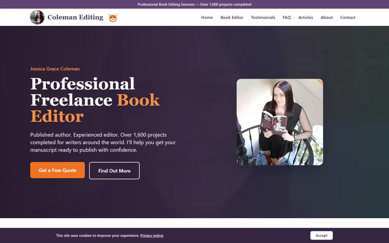 Coleman Editing website