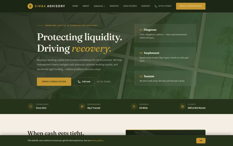 SIMBA Advisory website