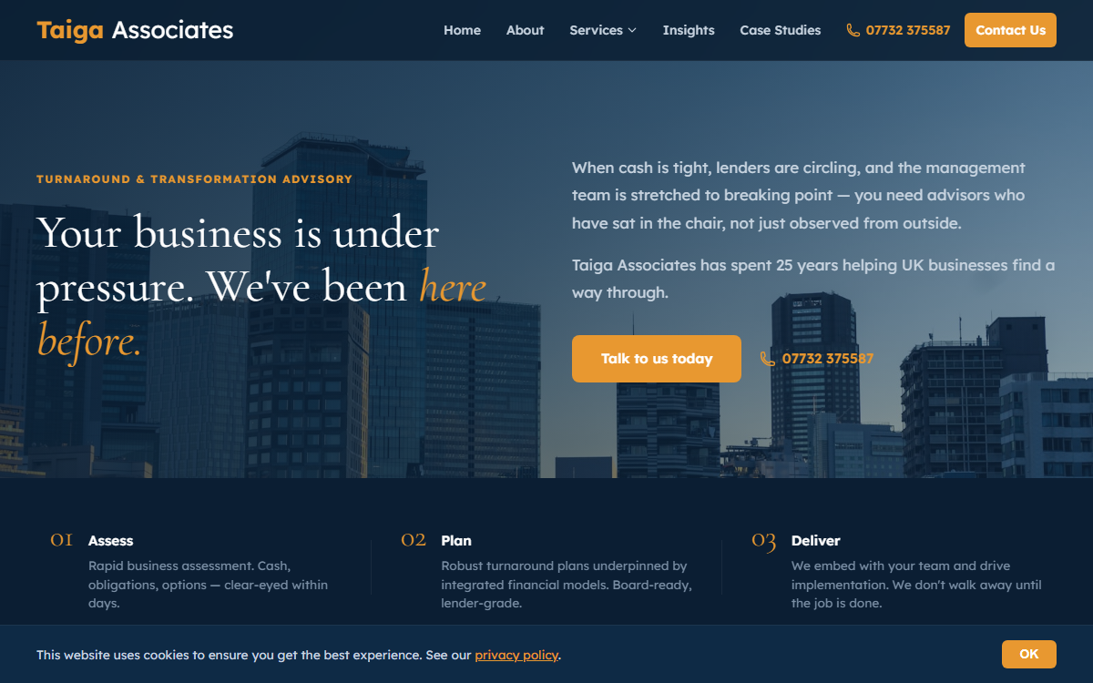 Taiga Associates website