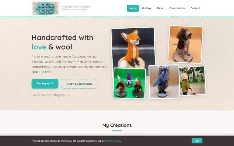 Wools by Jools website